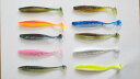 やわらか素材シャッドテールワーム9cm 60本10色セット 根魚・バス・ヒラメ対応 L645